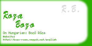 roza bozo business card
