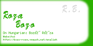roza bozo business card